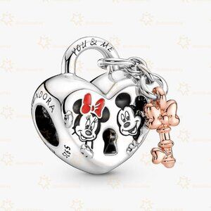 Pandora Disney Mickey Mouse & Minnie Mouse Padlock Charm